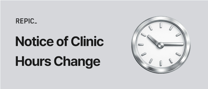 Clinic Operation Hours Change Notice
